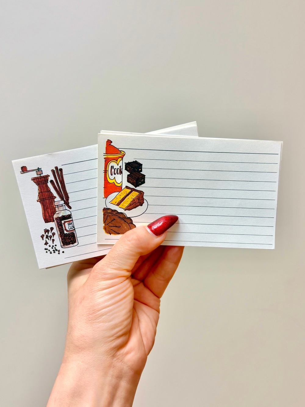 60s Vintage 🎂 Food Group Illustrated Recipe Cards - 🆕 & UNUSED! - Picture 5 of 5